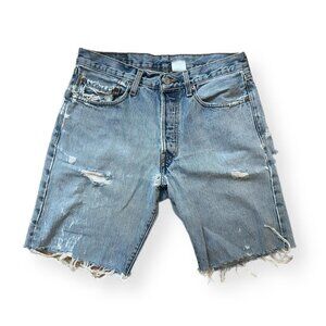 vintage levi’s cutoff bermuda jean shorts